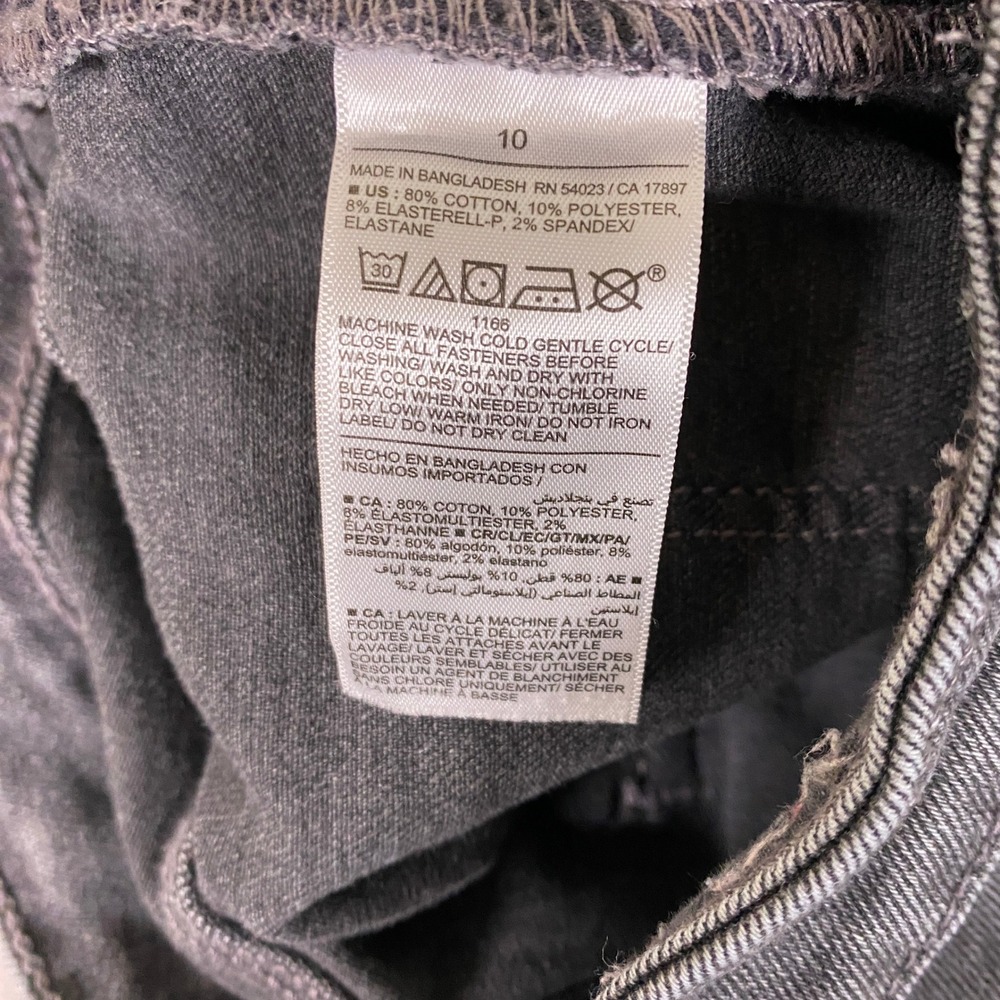 Old Navy Rockstar Jeans Size 10 Super Skinny Extra High-Rise Gray 360 Stretch - Picture 3 of 11